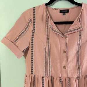 Roolee Pink Midi Dress